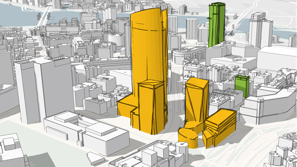 Buildings as 3D object layer Buildings as 3D object layer
